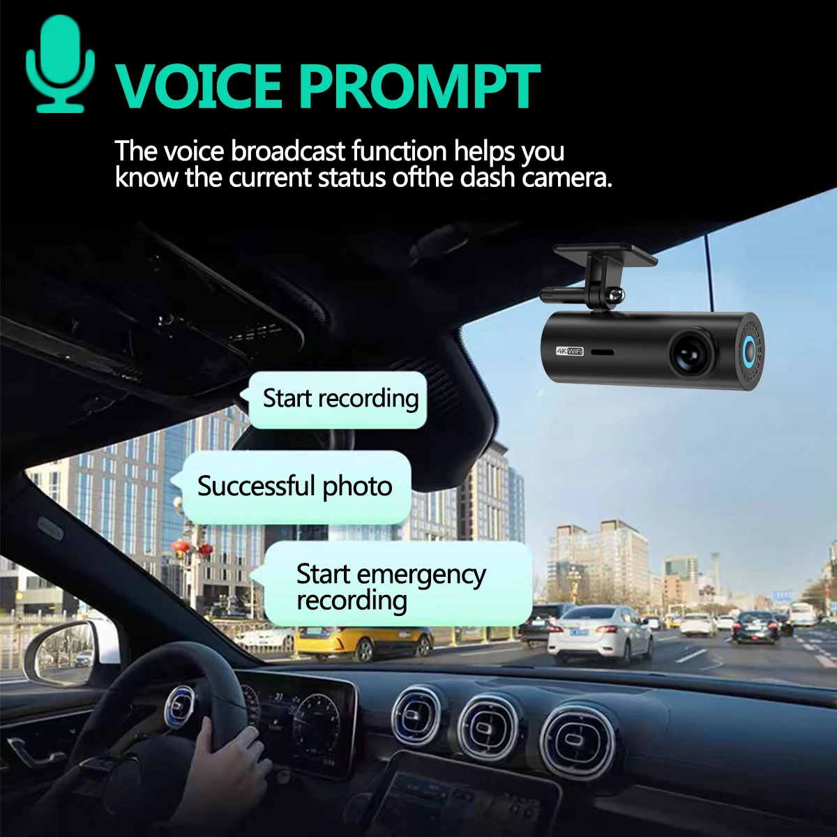 dashcam for car Black box Driving Video Recorders 4K WiFi Mini Fron...