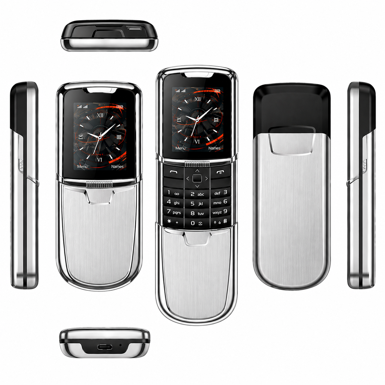 Classic Luxury Sliding Phone Retro Metal Mobile Elegant Design | Ch...