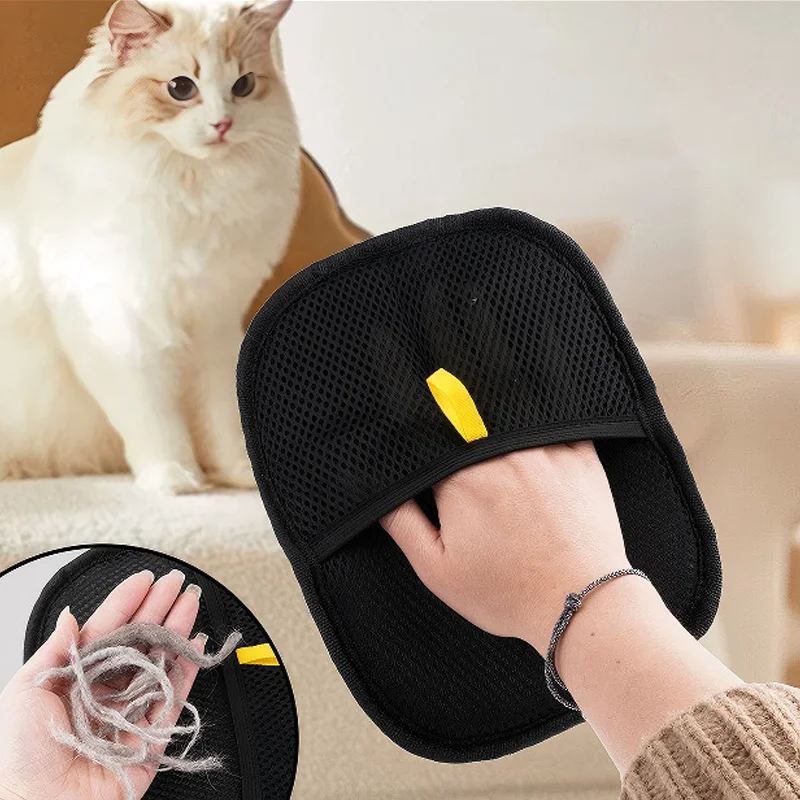 Pet Grooming Gloves Static Dedusting Brush Hair Remover Tool for Dogs Cats
