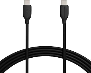 Amazon Basics USB-C to USB-C 2.0 Fast Charger Cable, 480Mbps Speed, USB-IF Certified, for Apple iPhone 15 Pro, iPad, Samsung Galaxy, Tablets, Laptops, 10 Foot, Black