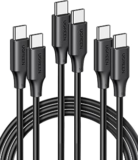 UGREEN USB C Cable 100W 3-Pack Compatible with iPhone 15/15 Plus/15 Pro/15 Pro Max/MacBook Pro 2022/iPad Pro 2022/Galaxy S22 Ultra/Pixel/PS5/Switch, etc. 6.6FT