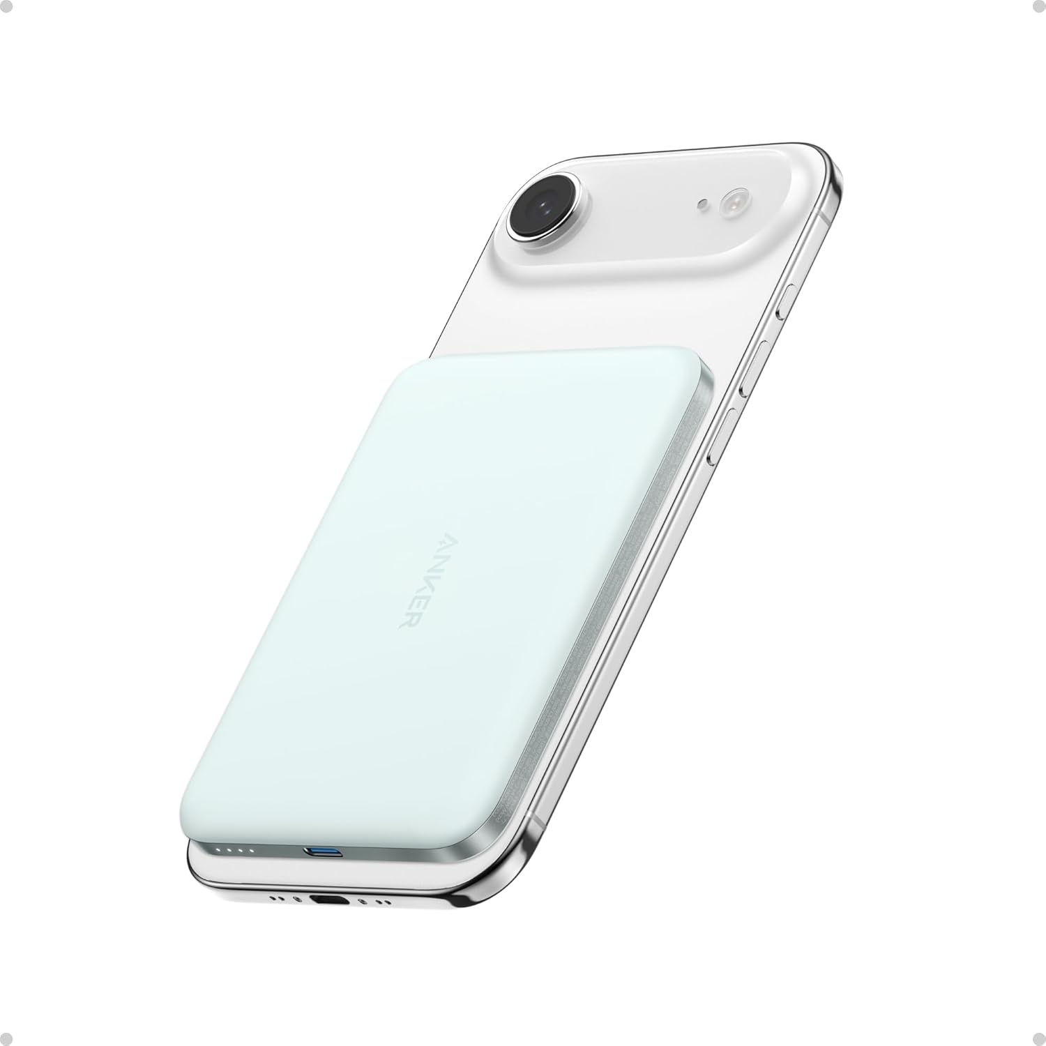 Anker Nano MagSafe Power Bank, Ultra-Slim 5,000mAh Magnetic Wireless Charging Battery, Qi2 Certified 15W Max MagSafe-Compatible Portable Charger, Ergonomic Design, for iPhone Air/17/16 Series — ChinaHub